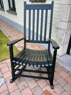 Zwart gelakte schommelstoel van stevig kwaliteit., Maison & Meubles, Chaises, Enlèvement, Noir