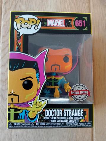 Funko pop Marvel #651 Doctor Strange lumière noire en parfai, Enlèvement ou Envoi, Comme neuf