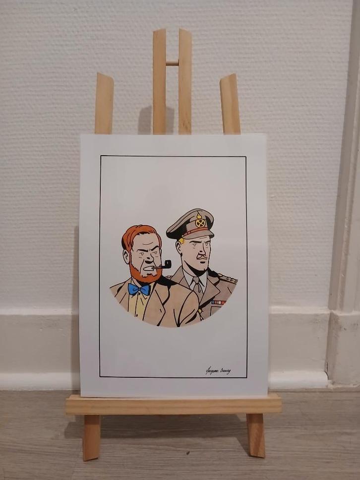 Poster van Blake & Mortimer, Antiek en Kunst, Kunst | Tekeningen en Fotografie, Ophalen of Verzenden
