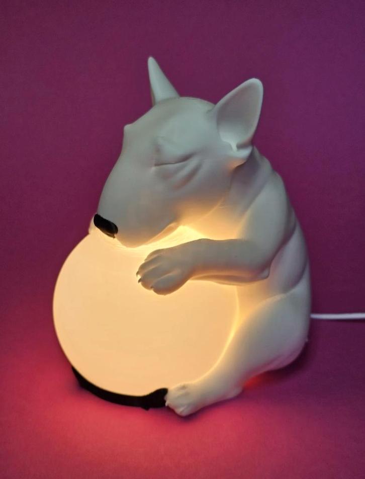 Bull Terrier Night Lamp, Doe-het-zelf en Bouw, Bouwverlichting, Nieuw, Lamp, Minder dan 50 watt, Met statief, Ophalen of Verzenden