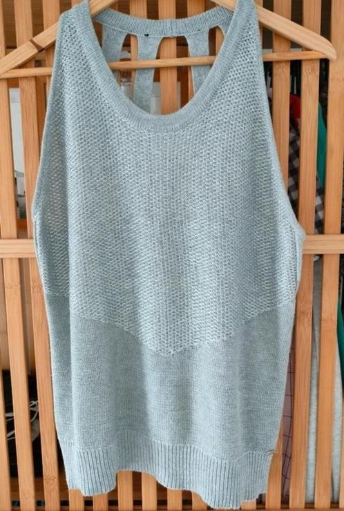 Gebreide Top Morgan. Maat Medium. Bovenste stuk met metaal-d, Kleding | Dames, Topjes, Zo goed als nieuw, Maat 38/40 (M), Grijs