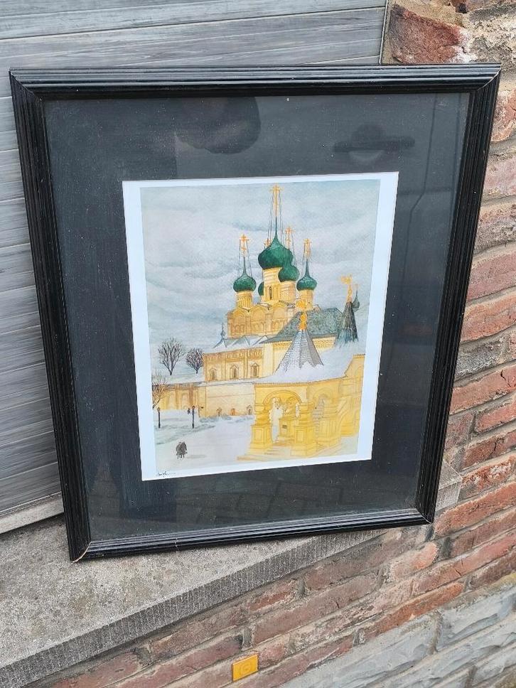 Lithographie signe victor dolphyn, Antiquités & Art, Art | Lithographies & Sérigraphies, Enlèvement ou Envoi