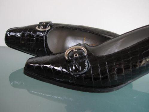 Gratis Verzenden | Alexandria nieuwe croco zwarte pumps 36, Kleding | Dames, Schoenen, Nieuw, Pumps, Zwart, Verzenden