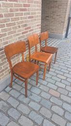 3 houten cafe stoelen, Ophalen, Gebruikt, Cafestoel, Hout