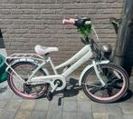Witte bloemen meisjesfiets 20 inch - 5 versnellingen, Fietsen en Brommers, Gebruikt, Ophalen of Verzenden, Flowers, Handrem