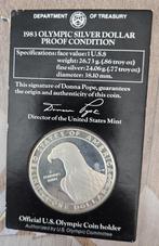 1 DOLLAR ARGENT 1983 JEUX OLYMPIQUES, Postzegels en Munten, Munten | Amerika, Ophalen of Verzenden, Noord-Amerika, Zilver