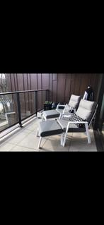 Esterioo twee lounge stoelen met losse hockers, Enlèvement, Aluminium, Chaise, 2 places