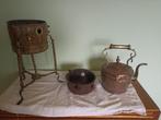 Rare bouilloire à thé ancienne en cuivre 19e siecle, Enlèvement ou Envoi, Cuivre