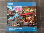 Puzzel “Sunset on the Seine” van Gibsons, Hobby en Vrije tijd, Ophalen, 500 t/m 1500 stukjes, Zo goed als nieuw, Legpuzzel