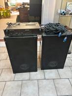 RCF luidsprekers+ JB Systems AX400 versterker – compleet set, Ophalen, Gebruikt