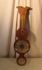 Magnifique baromètre en bois à 3 pièces, 58 cm, Enlèvement ou Envoi, Comme neuf, Baromètre