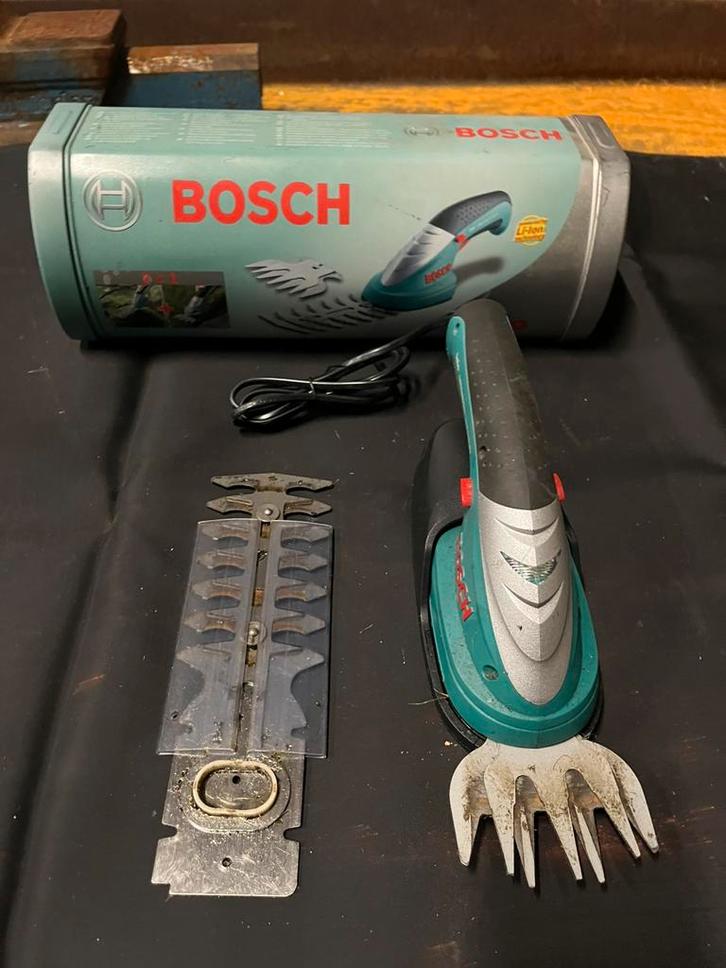Bosch Isio Accustruik- en grasschaar, Tuin en Terras, Hand-tuingereedschap, Gebruikt, Ophalen