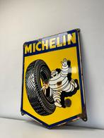 Panneau d'affichage en émail Michelin, Enlèvement ou Envoi, Utilisé, Panneau publicitaire