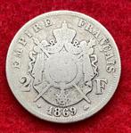 Muntencollectie - 2 munten van Franse frank 1867 - 1869, Antiek en Kunst, Ophalen of Verzenden, Zilver