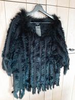 NIEUW! Konijnenbont-Poncho Caroline Biss Mt 38 (nwpr 180eur), Kleding | Dames, Ophalen of Verzenden, Nieuw, Maat 38/40 (M), Zwart
