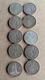10 x 50 frank zilver, Timbres & Monnaies, Monnaies | Belgique, Argent, Enlèvement ou Envoi, Argent