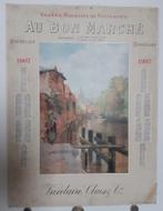 Originele kalender voor Au Bon Marche Brussel Buxelles 1907, Publicité, Rectangulaire vertical, A1 jusqu'à A3, Utilisé