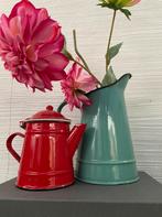 3 emaillen karafjes/ koffiepotten, Antiek en Kunst, Ophalen