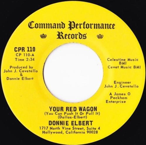 Donnie Elbert – Your Red Wagon - Popcorn / Northern Soul, CD & DVD, Vinyles Singles, Comme neuf, Single, R&B et Soul, 7 pouces