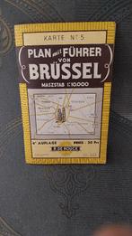 Duitse verkeerskaart Brussel stadkaart, Verzamelen, Overige Verzamelen, Ophalen of Verzenden, Gebruikt