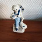 kindje met paraplu en gans in porselein, Antiek en Kunst, Ophalen of Verzenden