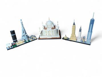Set van 3 LEGO sets: Paris,New York City,Taj Mahal beschikbaar voor biedingen
