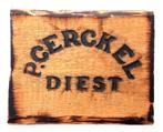 Houten reclame P. Cerckel Diest, Utilisé, Enlèvement ou Envoi