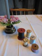 5 oude houten klosjes garen, Verzamelen, Ophalen of Verzenden, Gebruikt