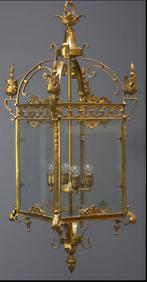 2 Mega Grote paleislampen, Ophalen, Zo goed als nieuw, Glas