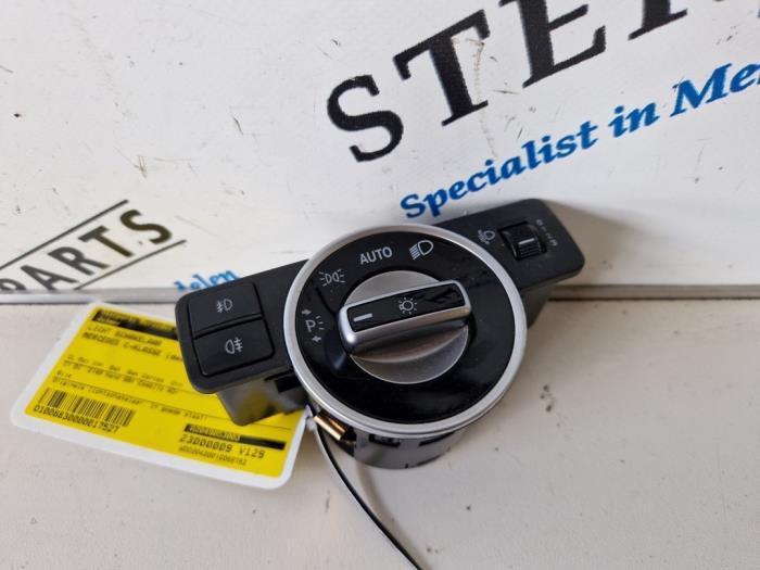 Licht Schakelaar van een Mercedes C-Klasse, Auto-onderdelen, Dashboard en Schakelaars, Mercedes-Benz, Gebruikt, 3 maanden garantie