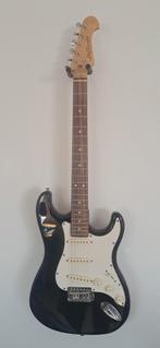 J&D stratocaster black- elektrische gitaar, Muziek en Instrumenten, Ophalen, Zo goed als nieuw