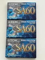 TDK SA 60 Cassettebandjes - Nieuw!, Ophalen of Verzenden, Nieuw in verpakking, 2 t/m 25 bandjes, Onbespeeld