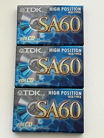 TDK SA 60 Cassettebandjes - Nieuw! beschikbaar voor biedingen
