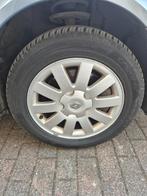 4 jantes alu origines renault laguna 2, 4 pneus neufs., Ophalen, 16 inch, Banden en Velgen, 205 mm
