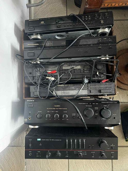 LOT vintage hifi MARANTZ SANSUI SONY tunerketting voor cd-ve, Audio, Tv en Foto, Stereoketens, Gebruikt, Cassettedeck, Cd-speler