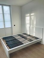 IKEA MALM BED 160X200 + LATTENBODEM LEIRSUND, Huis en Inrichting, Ophalen, Verstelbaar, Wit, Tweepersoons