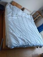 Dubbel Bed, Huis en Inrichting, Slaapkamer | Bedden, Ophalen, Gebruikt, Bruin, Tweepersoons
