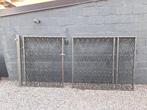 Dubbele poort | ijzeren tuinpoort | draaipoort | oud hekwerk, Ophalen, Gebruikt, 100 tot 150 cm, IJzer