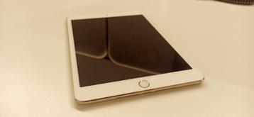 apple iPad mini 3 gold 128 gb + lederen cover (nieuwstaat)   beschikbaar voor biedingen