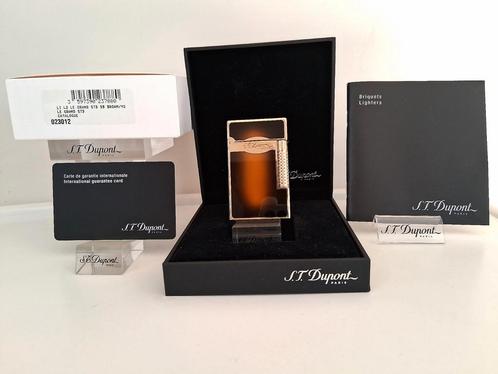 Dupont Aansteker La Grand 023012 Kleur Bruin Full Set ZGAN., Verzamelen, Rookartikelen, Aanstekers en Luciferdoosjes, Zo goed als nieuw