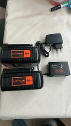 2 batterijen 36V Black + Decker met oplader, Ophalen, Zo goed als nieuw