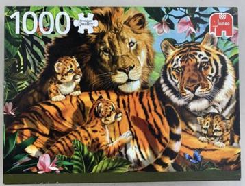 Puzzle 1000 pièces Wild Cat Jumbo complet lion tigre