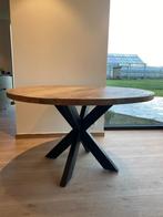 Eettafel rond in teak 130cm, Huis en Inrichting, Tafels | Eettafels, Ophalen, 50 tot 100 cm, 100 tot 150 cm, Zo goed als nieuw