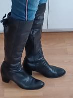 Hoge zwarte laarzen - echt leder - maat 41 - goede staat, Kleding | Dames, Hoge laarzen, --, Zwart, Ophalen of Verzenden