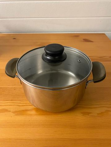 Kookpot met glazen deksel, Maison & Meubles, Cuisine | Casseroles & Poêles, Enlèvement, Utilisé, Casserole, Bidon ou Boîte, Plaque céramique