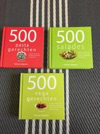 Kookboekjes 500 pastagerechten, salades en vega gerechten, Boeken, Kookboeken, Nederland en België, Hoofdgerechten, Zo goed als nieuw