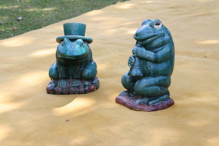2X Frog geëmailleerd keramiek 1970 Vintage Ponds Design XL, Antiek en Kunst, Kunst | Designobjecten, Ophalen