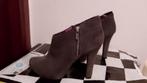 Replay footwear heeled boots in anthracite suede, Nieuw, Lage of Enkellaarzen, Replay, Grijs