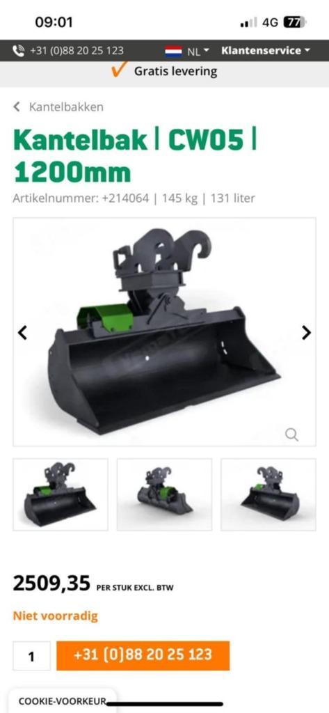 kantelbak CW05, Zakelijke goederen, Machines en Bouw | Onderdelen, Ophalen of Verzenden