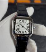 Cartier Santos Automatic – Zilverkleurig herenhorloge, Overige merken, Leer, Staal, Polshorloge